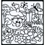Бархатная раскраска "Смешарики: Нюша в садике" 23 см х 22 см инфо 13678b.
