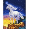 Раскраска по номерам "Единорог", 28 см x 36 см Эскиз картины, 12 красок, кисть инфо 13808c.