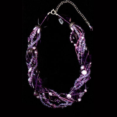 Набор для изготовления ожерелья, цвет: пурпурный Серия: Selections инфо 9193d.