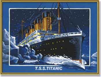 Титаник Раскраска по номерам, 30 см х 40 см Серия: Meisterklasse Klassiker инфо 9221d.