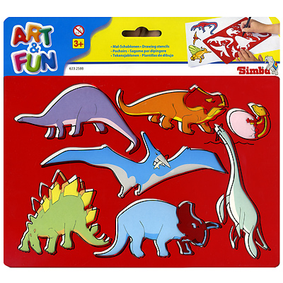 Набор трафаретов "Динозавры-1" Состав Лист с семью трафаретами инфо 13081d.