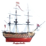 Набор для сборки и раскрашивания "Флагманский корабль адмирала Нельсона "Виктори" сборке, клей, 6 красок, кисть инфо 13252d.