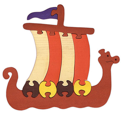 Деревянный пазл для детей "Корабль викингов" ясеня Состав 11 элементов пазла инфо 1561e.