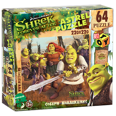 Шрек 4: Настоящий боец Пазл, 64 элемента Серия: Shrek Forever After инфо 1657e.