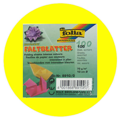 Набор цветной бумаги "Faltblatter", 10 см Состав 100 листов цветной бумаги инфо 2029e.