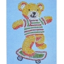 Мозаика из бусин "Медвежонок" бархата, булавки, разноцветные бусины, инструкция инфо 2092e.