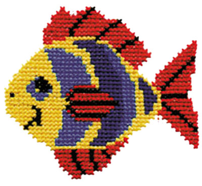 Набор для вышивания "Рыбка" пяльцы, 6 цветов ниток, игла инфо 2352e.