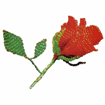Набор для плетения бисером "Роза красная" изделия, инструкция на русском языке инфо 2375e.