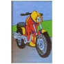 "Гоночный мотоцикл" Роспись по дереву основа с нанесенным контуром, рамка инфо 2548e.