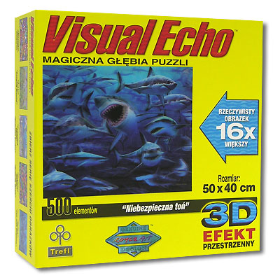Опасные воды:Акулы Пазл с 3D-эффектом, 500 элементов Серия: Visual Echo инфо 2648e.