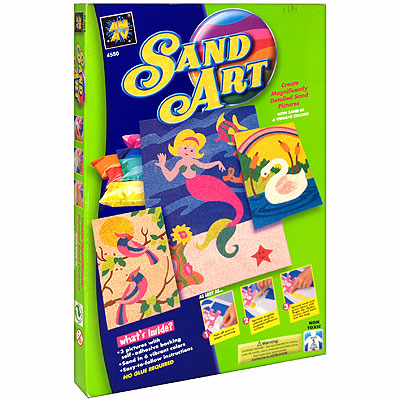 Набор для создания картин "Песочная фантазия" 6 упаковок цветного песка, инструкция инфо 2956e.