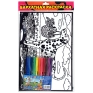 Бархатная раскраска "Далматинец" Состав 12 цветных фломастеров, раскраска инфо 4578e.
