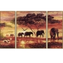 Раскраска по номерам "Африканские слоны", триптих нумерации красок, контрольный лист, инструкция инфо 4703e.