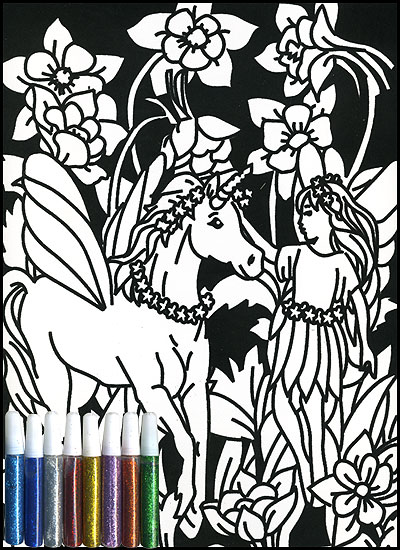 Бархатная раскраска "Эльф в цветах" бархатная раскраска - 1 шт инфо 6177e.