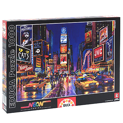 Times Square Нью Йорк Флуоресцентный пазл, 1000 элементов Серия: Neon инфо 5357a.